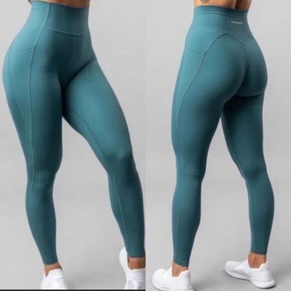 Alphalete alphalux‎ leggings w/ side pockets green - Picture 1 of 5